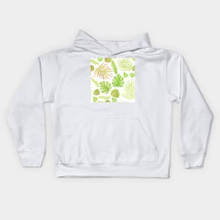 Watercolor Tropical Plants Kids Hoodie